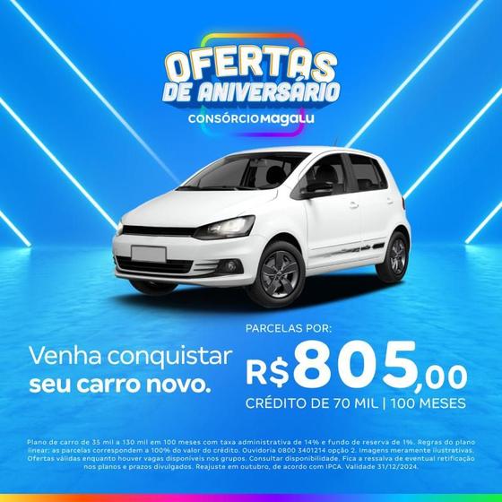 Imagem de Consórcio de Carro - 70 Mil - 100 Meses - OFERTA DE ANIVESÁRIO