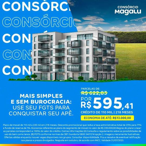 Imagem de Consórcio de Imóvel  110 Mil  218 Meses