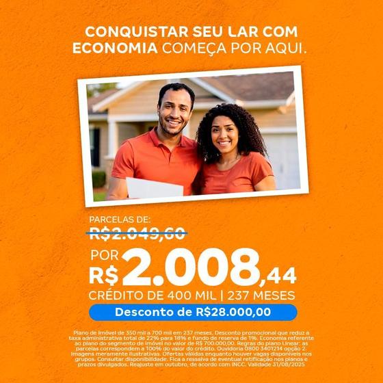 Imagem de Consórcio de Imóvel  400 Mil  237 Meses