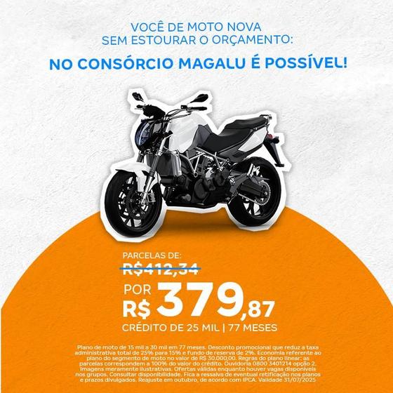 Imagem de Consórcio de Moto  25 Mil  77 Meses