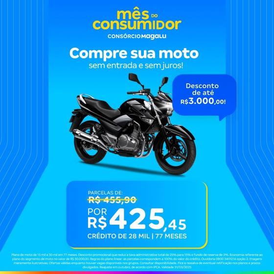 Imagem de Consórcio de Moto  28 Mil  77 Meses 