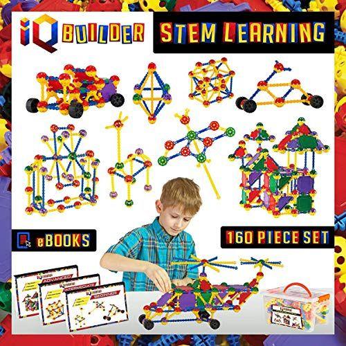 Imagem de  construtor de QI  de brinquedos de aprendizagem STEM  de Engenharia de Construção Criativa Fun Educational Building Toy Set para meninos e meninas idade 3 4 5 6 7 8 9 10 anos de idade  Melhor presente de brinquedo para crianças  Kit de jogo top b