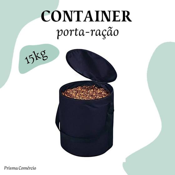 Imagem de Container de Isolamento Porta Ração de Cães e Gatos - Impermeável, Portátil e Térmica - 15KG - Modelo Bag com Alças