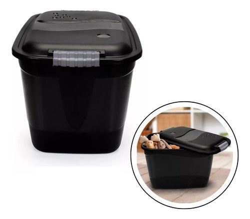 Imagem de Container Organizadora Multiuso 20l Preto Com Trava