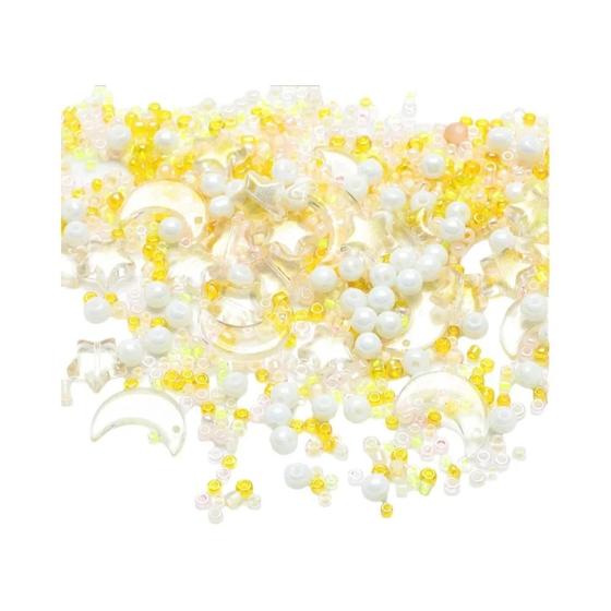 Imagem de Contas de Vidro Cristal com Pingentes de Lua e Estrela - Para Joias DIY e Pulseiras