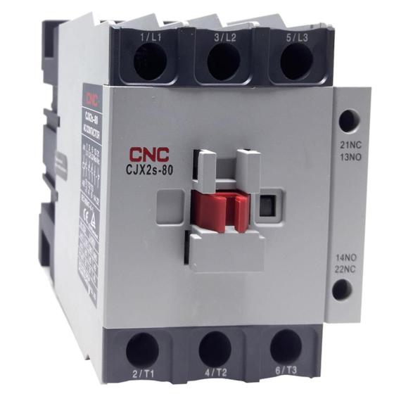 Imagem de Contator CJX2S-80 CNC 380V - 3p, 50/60Hz, IEC/EN60947-4, 220/230V