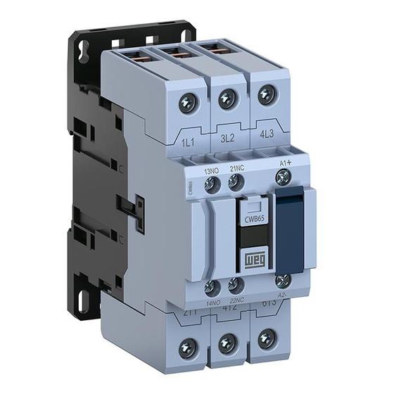 Imagem de Contator de Potência Tripolar Weg CWB65-11-30D23 220Vac 65A 1NA+1NF