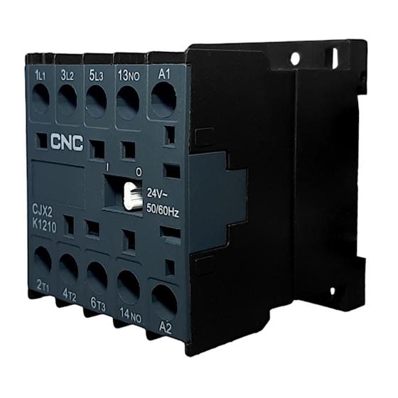 Imagem de Contator Mini CJX2-K 1210 24v - Modelo Compacto, 24V
