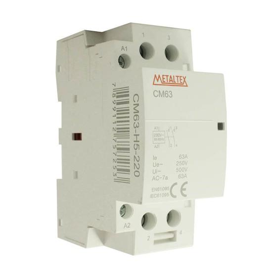 Imagem de Contator Modular 2 Pólos 2na 63a 220v Metaltex