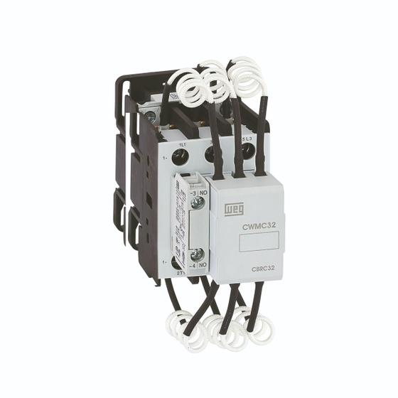 Imagem de Contator para Manobra de Capacitores CWMC 32/40A 190V 50Hz/220V 60Hz(0,75) WEG 3NA 1NA