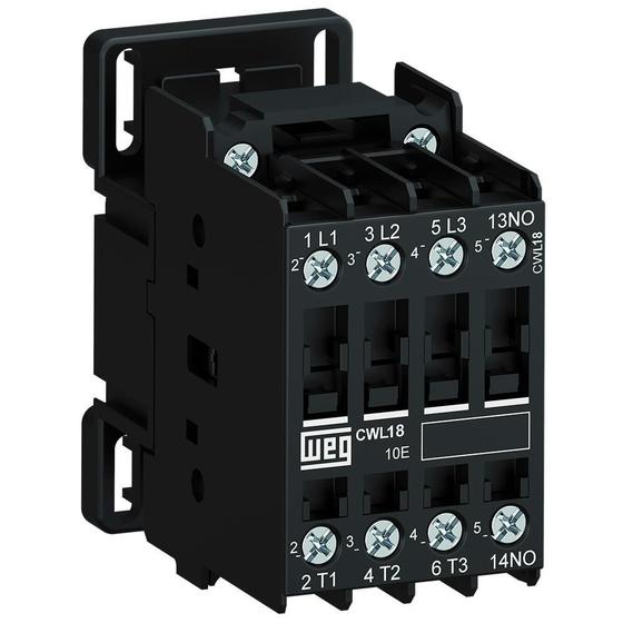 Imagem de Contator Tripolar 18A, 380V, Cwl18-10-30D33 - Weg