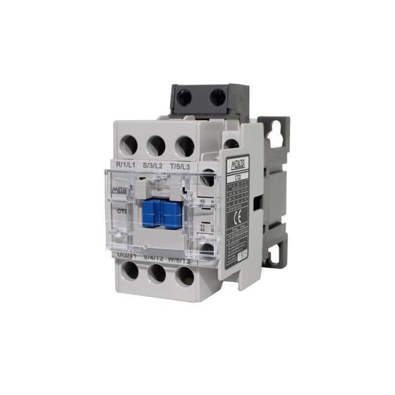 Imagem de Contator Tripolar 22A/Ac3 24Vca Aux 1Na+1Nf Ct22 Metaltex