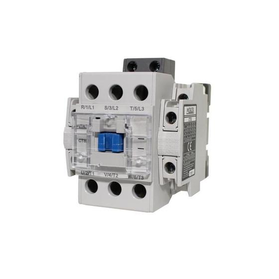 Imagem de Contator Tripolar 32A/Ac3 24Vcc Aux 2Na+2Nf Ct32 Metaltex