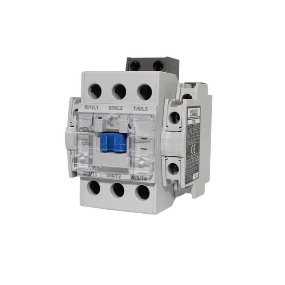 Imagem de Contator Tripolar 40A/Ac3 24Vca Aux 2Na+2Nf Ct40 Metaltex