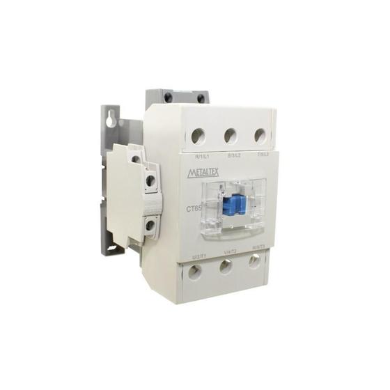 Imagem de Contator Tripolar 55A/Ac3 24Vca Aux 2Na+2Nf Ct50 Metaltex