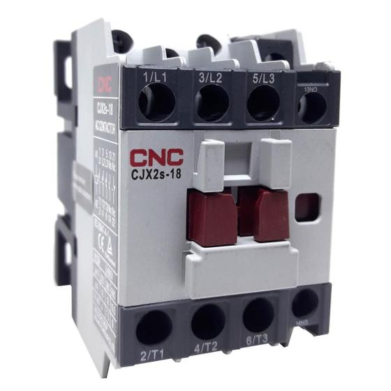 Imagem de Contator Tripolar CJX2S-18 CNC 220V 3P 18A