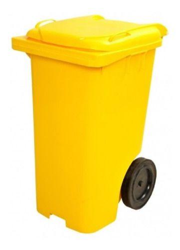 Imagem de Conteiner Lixeira Plastica 120l Contentor Com Rodas Jsn