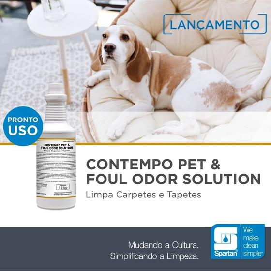 Imagem de Contempo Pet & Foul Odor Solution Limpa Carpetes e Tapetes 1 Litro  Spartan