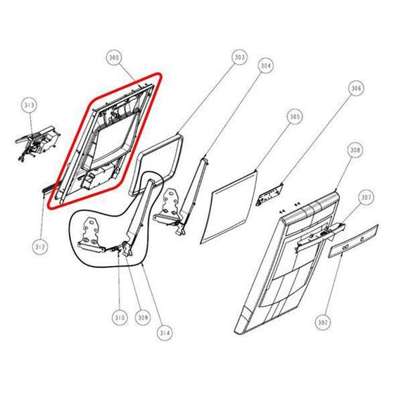 Imagem de Contra Porta Lava Louça Brastemp Ative 8 Serviços BLF08 Interna Original W10417020 com gaxeta inferior