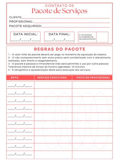 Imagem de Contrato Pacote Serviços Manicure Estética Depilação 2 Blocos