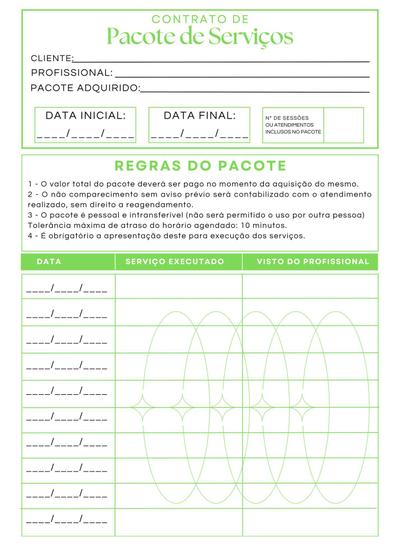 Imagem de Contrato Pacote Serviços Manicure Estética Depilação 2 Blocos
