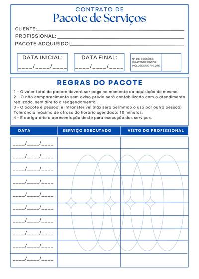 Imagem de Contrato Pacote Serviços Manicure Estética Depilação 2 Blocos