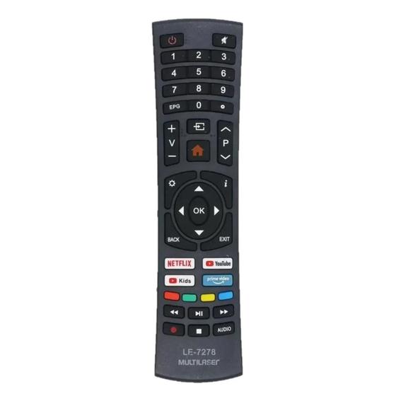 Imagem de CONTROL REMOTO TV MULTILASER 4k SMART T1032 T1027 TL039 -7278