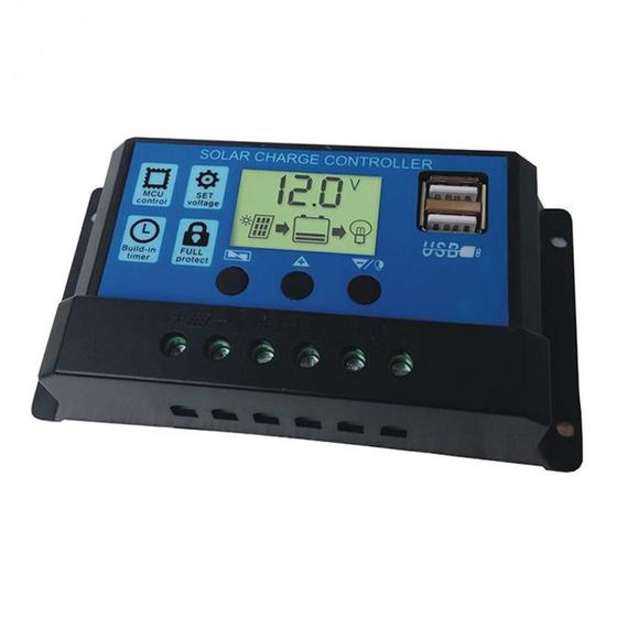 Imagem de Controlador Carga Painel Solar 30a USB 12/24V PWM