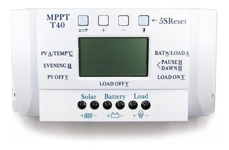 Imagem de Controlador Carga Painel Solar Regulador Tensão 40a Mppt T40