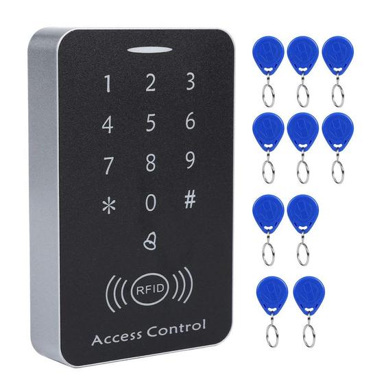Imagem de Controlador de Acesso Sanpyl com Leitor RFID, Teclado e Cartão