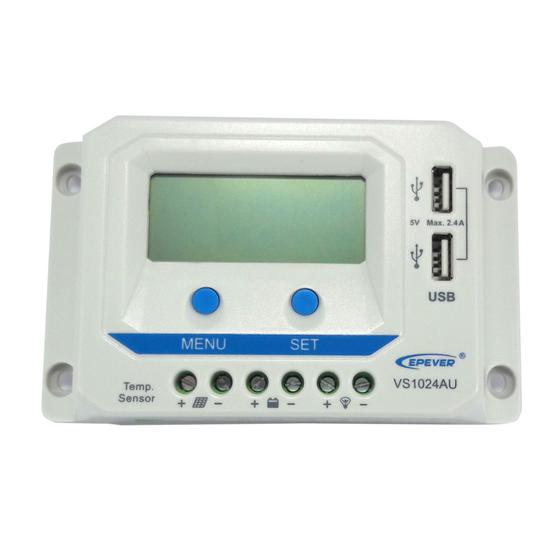 Imagem de Controlador de Carga Solar 10A 12V/24V PWM Epever VS1024AU