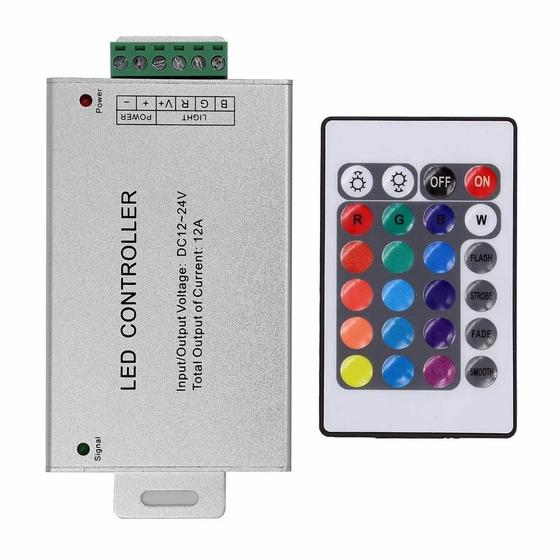 Imagem de Controlador De Faixa LED RGB DC 12V Dimmer IR RF Remoto 24KEY 44KEYS Para Tira 5050 2835