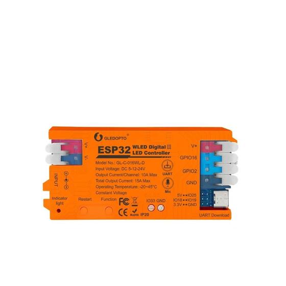 Imagem de Controlador De Faixa LED RGB ESP32 Microfone WLED DIY Modo Dinâmico App Alexa Controle De Voz