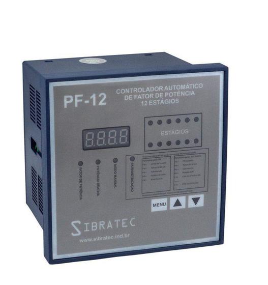 Imagem de Controlador de Fator de Potência Trifásico 12 Estágios PF12 220V Fase/Neutro - Sibratec