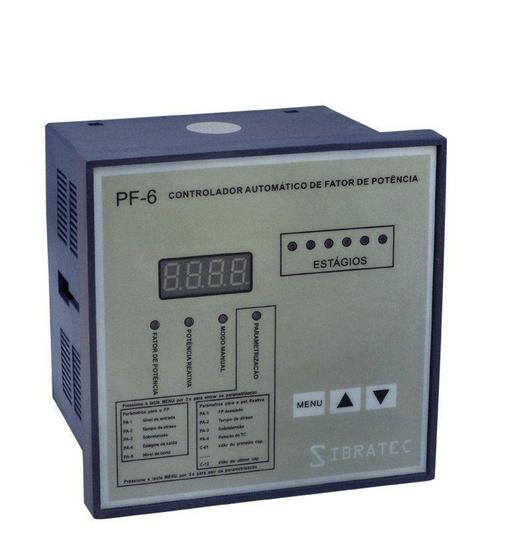 Imagem de Controlador de Fator de Potência Trifásico 6 Estágios PF6 220V Fase/Neutro - Sibratec