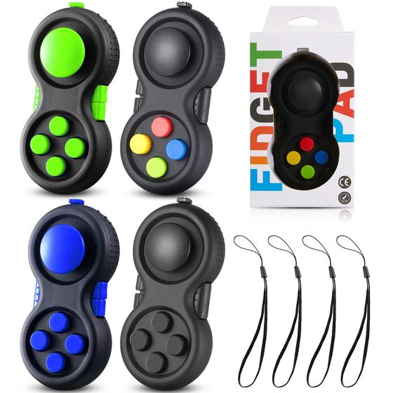 Imagem de Controlador de Jogos Fidget Skylety com Cordão - Kit com 4 Peças Variadas