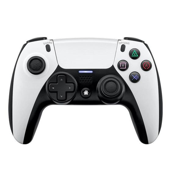 Imagem de Controlador de Jogos Joystick P04 Branco Sem Fio para P4 Play 4 PC Android Bluetooth