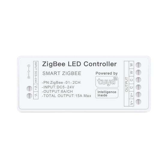 Imagem de Controlador De Luzes De Fita LED RGBW RGB CCT Zigbee 3.0 Regulável Com Dimmer De Voz Compatível Com