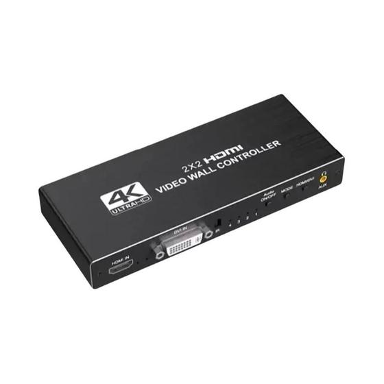 Imagem de Controlador de Parede de Vídeo 4K - Multitela 1x2, 1x4, 1x3, 2x1, 3x1, 4x1 - HDMI e DVI