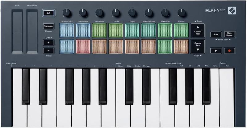 Imagem de Controlador de teclado MIDI Novation FLkey Mini USB de 25 teclas