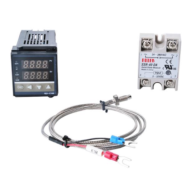 Imagem de Controlador de temperatura Digital ssr + Relé Sólido 40a + sensor K