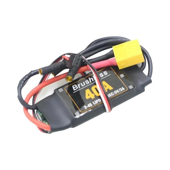 Imagem de Controlador de Velocidade ESC Sem Escovas 40A 2-4S com UBEC 5V 3A - para Aeronaves RC, Helicópteros e FPV