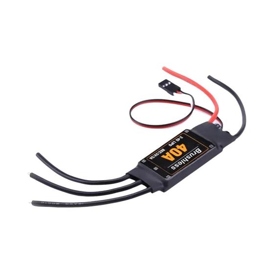 Imagem de Controlador de Velocidade ESC Sem Escovas 40A 2-4S com UBEC 5V 3A - para Aeronaves RC, Helicópteros e FPV