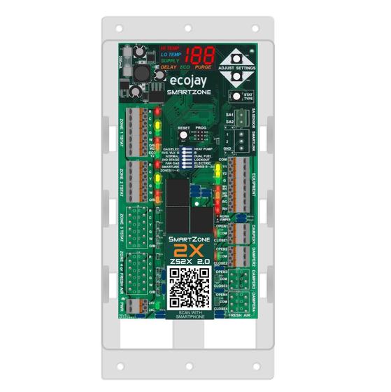 Imagem de Controlador HVAC SmartZone-2x de 2 Zonas com Sensor de Temperatura - ECOJAY