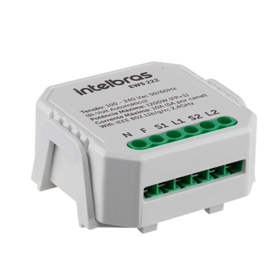 Imagem de Controlador  inteligente ews 222 interruptor wi-fi intelbras