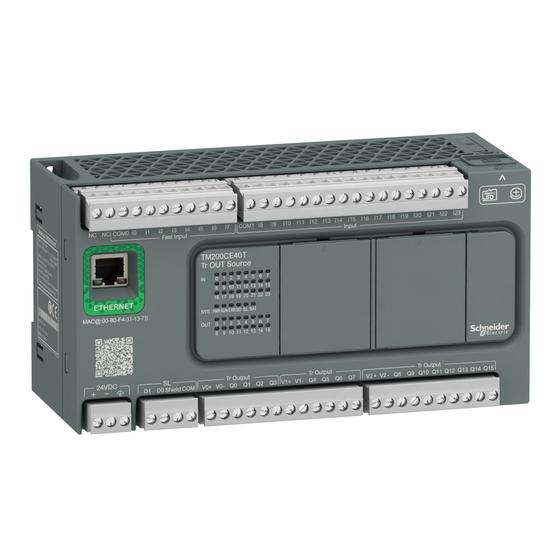 Imagem de Controlador lógico programável 24 entradas / 16 saídas source 24 vdc tm200ce40t