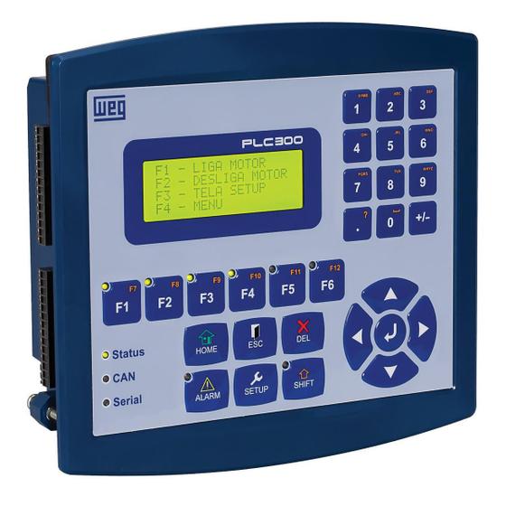 Imagem de Controlador Lógico Programável Clp Weg Com Ihm Plc300Hp-H3