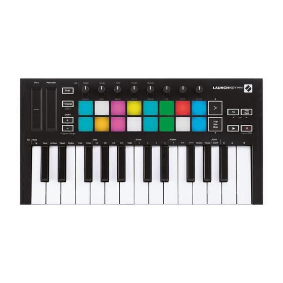 Imagem de Controlador Midi Novation LaunchKey Mini MK3 com 25 Teclas