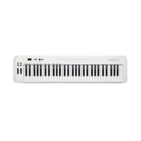 Controlador Midi Samson Carbon 61 Teclado Usb Com 61 Teclas Midi Out E
