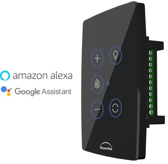 Controlador Para Ventilador De Teto Wifi Preto Dometek Menor preço em Controlador Para Ventilador De Teto Wifi Preto Dometek